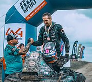 CFMoto Thunder RT fini&scaron;as Breslau ralyje