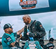 CFMoto Thunder RT fini&scaron;as Breslau ralyje