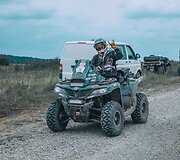 CFMoto Thunder RT fini&scaron;as Breslau ralyje