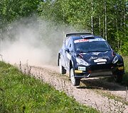 Vaidotas Pa&scaron;kevičius su Ford Fiesta N5 Elektrėnų ralyje