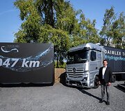 &bdquo;Daimler Truck&ldquo; vandeniliu varomas sunkvežimis &bdquo;GenH2&ldquo; pasiekė naują rekordą
