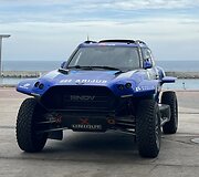 Vaidoto Žalos (Arijus racing) X-Raid MINI Barselonos uoste, pakeliui į Saudo Arabiją