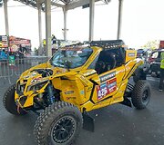 Emilijos Gelažninkienės (&bdquo;Rentway Dakar team&ldquo;) motobagis Barselonos uoste 
