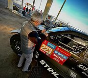 Benedikto Vanago (&bdquo;Toyota Gazoo Racing Baltics&ldquo;) Toyota Hilux Barselonos uoste 