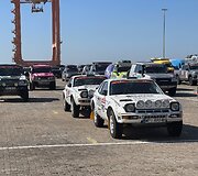 Dakaro automobiliai Janbu (Yanbu) uoste