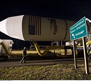 Raketa &bdquo;Antares&rdquo;, kelianti erdvėlaivį &bdquo;Cygnus&ldquo; su Lietuvos palydovais i&scaron; Volopo salos NASA skrydžių centro