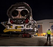 Raketa &bdquo;Antares&rdquo;, kelianti erdvėlaivį &bdquo;Cygnus&ldquo; su Lietuvos palydovais i&scaron; Volopo salos NASA skrydžių centro