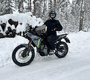 Karolis Mieliauskas ruo&scaron;iasi kelionei į Suomiją motociklu