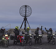 Karolis Mieliauskas motociklu pasiekė &scaron;iauriausią Europos ta&scaron;ką Nordkapą