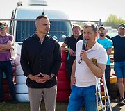 Trakų rajono savivaldybės meras Andrius &Scaron;atevičius ir Lietuvos kartingo federacijos prezidentas Darius Jonu&scaron;is
