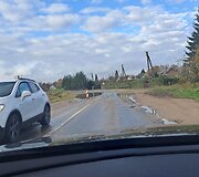 Pagrindinė Avižienių gatvė po savaitgalio lietaus