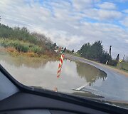 Pagrindinė Avižienių gatvė po savaitgalio lietaus