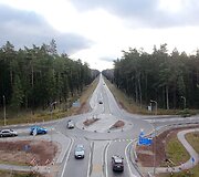 Pertvarkyta Darbėnų sankryža prie Palangos