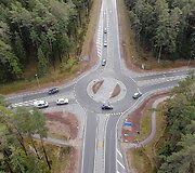 Pertvarkyta Darbėnų sankryža prie Palangos