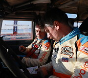 Dakar Classic starto arka, Karolis Rai&scaron;ys ir Christophe Marques