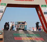 Dakar Classic starto arka, Karolis Rai&scaron;ys ir Christophe Marques