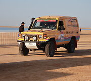 Dakar Classic starto arka, Ignas Daunoravičius ir Shammie Baridwan