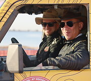 Dakar Classic starto arka, Ignas Daunoravičius ir Shammie Baridwan