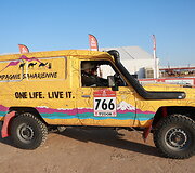 Dakar Classic starto arka, Ignas Daunoravičius ir Shammie Baridwan
