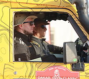 Dakar Classic starto arka, Ignas Daunoravičius ir Shammie Baridwan