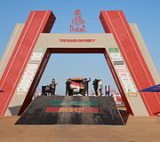 Dakar Classic starto arka, Ignas Daunoravičius ir Shammie Baridwan