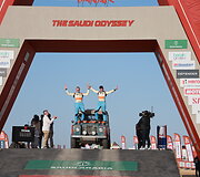Dakar Classic starto arka, Karolis Rai&scaron;ys ir Christophe Marques