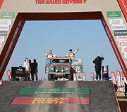 Dakar Classic starto arka, Karolis Rai&scaron;ys ir Christophe Marques