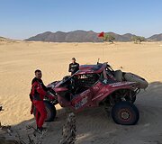 Ernestas Česokas ir Mindaugas Sidabras taiso motobagį GR10