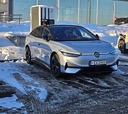 Arktinis elektromobilio Volkswagen ID.7 testas