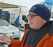Arktinis elektromobilio Volkswagen ID.7 testas
