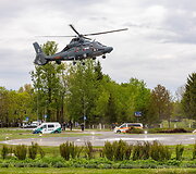 Santari&scaron;kių žiedinėje sankryžoje atidaryta sraigtasparnių aik&scaron;telė