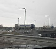 Užblokuota M.K.Čiurlionio tilto juosta Kaune kovo 26 d. rytą