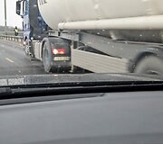 Užblokuota M.K.Čiurlionio tilto juosta Kaune kovo 26 d. rytą
