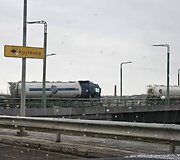Užblokuota M.K.Čiurlionio tilto juosta Kaune kovo 26 d. rytą