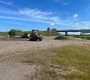 Asfaltuojama Palangos Aurum 1006 km lenktynių Padock zona