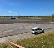 Asfaltuojama Palangos Aurum 1006 km lenktynių Padock zona