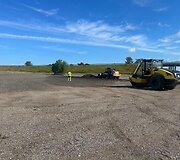 Asfaltuojama Palangos Aurum 1006 km lenktynių Padock zona