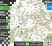GR 7. Rally Žemaitija 2026 trasų žemėlapiai