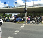 Avarija prie Spaudos rūmų paralyžiavo eismą 2014 m. birželio 16 d. 