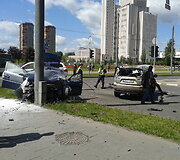 Avarija prie Spaudos rūmų paralyžiavo eismą 2014 m. birželio 16 d. 