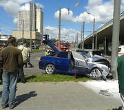 Avarija prie Spaudos rūmų paralyžiavo eismą 2014 m. birželio 16 d. 