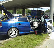 Avarija prie Spaudos rūmų paralyžiavo eismą 2014 m. birželio 16 d. 