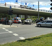Avarija prie Spaudos rūmų paralyžiavo eismą 2014 m. birželio 16 d. 