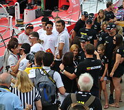 Roką Milevičių į regatą "Volvo Ocean Race" i&scaron;lydėjo minia lietuvių, tėvai ir draugė Erika 2014 m. spalio 11 d. 
