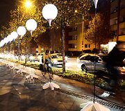 Meno projektas &bdquo;Lichtgrenze 2014&ldquo; (&bdquo;&Scaron;viesos siena 2014&ldquo;): Berlyną nu&scaron;vietė 8000 baltų &scaron;viestuvų
