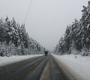 Sniego patalas Druskininkų apylinkėse