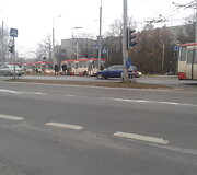 Sugedęs troleibusas sostinės T.Narbuto gatvėje