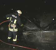 Prie Gargždų sudegė BMW 530