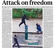 Europos laikra&scaron;čių vir&scaron;eliai: reakcija į žudynes Paryžiuje, &bdquo;Charlie Hebdo&ldquo; redakcijoje