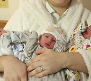 Agnė Rapalavičienė &Scaron;ilutės ligoninėje pagimdė tris mergaites